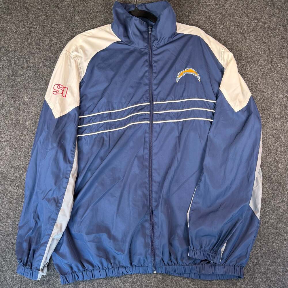 Reebok NFL San Diego Chargers Full Zip Windbreaker Jacket XL